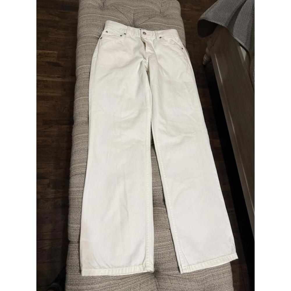 NWOT EB Denim Low Rise White Baggy Jeans Pants Sz 23
